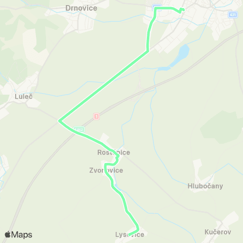 IDS JMK Vyškov - Lysovice map