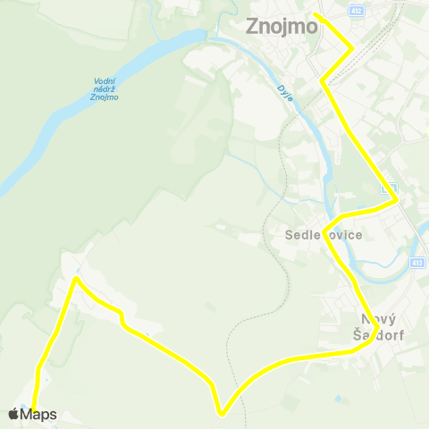 IDS JMK Znojmo: Železniční Stanice - Konice - Popice map
