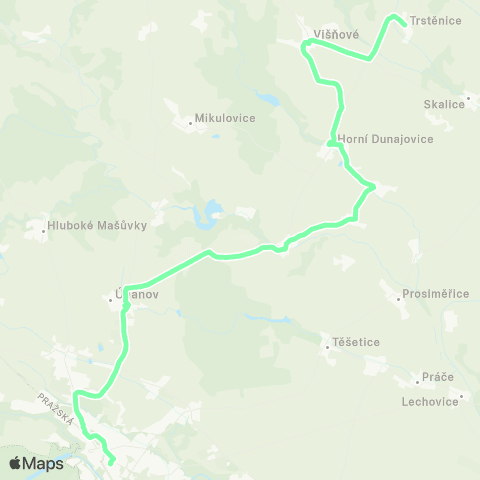 IDS JMK Znojmo - Tvořihráz - Žerotice - Horní Dunajovice - Višňové - Trstěnice map