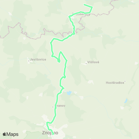 IDS JMK Znojmo - Plaveč - Běhařovice - Tavíkovice - Rouchovany - Dukovany map