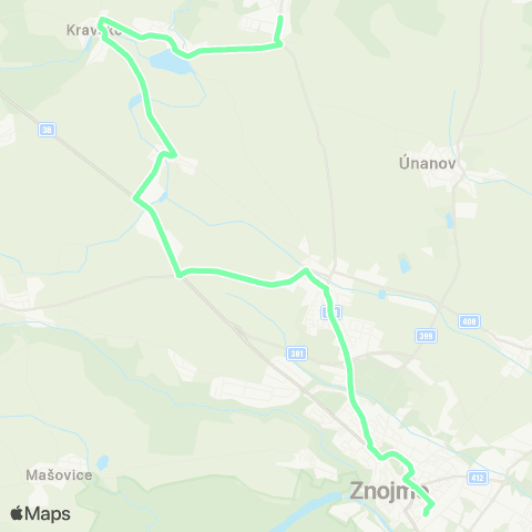 IDS JMK Znojmo - Kravsko - Plenkovice - Hluboké MašůVky map