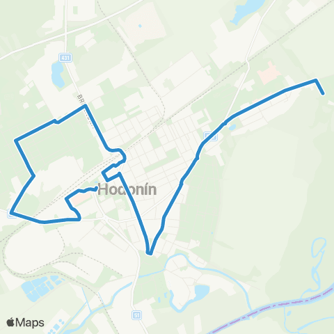IDS JMK Hodonín: Autobusové Nádraží - Bažantnice - Železniční Stanice - Nemocnice - Hřbitov map