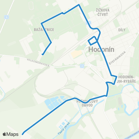 IDS JMK Hodonín: Železniční Stanice - Nesyt map