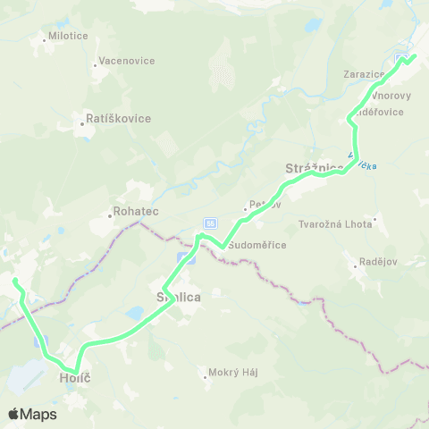 IDS JMK Hodonín - Skalica - Veselí Nad Moravou map