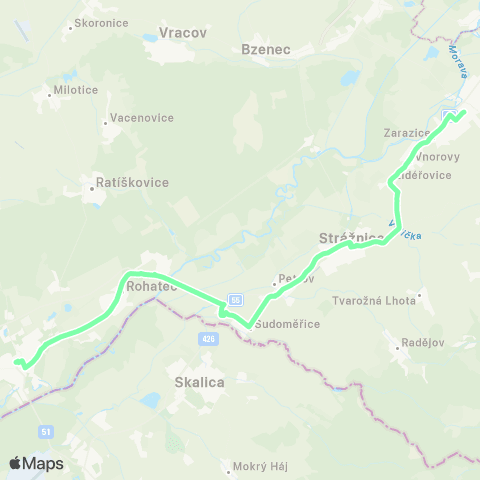 IDS JMK Hodonín - Rohatec - Strážnice - Veselí Nad Moravou map