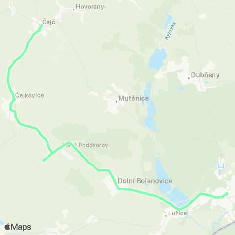 IDS JMK Hodonín - Čejkovice - Čejč map
