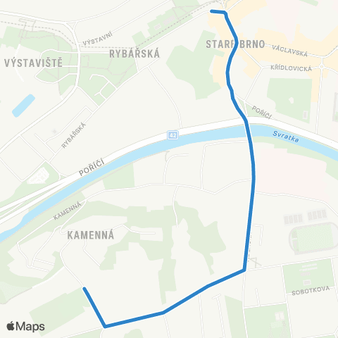 IDS JMK Mendlovo Náměstí - Červený Kopec map