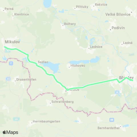 IDS JMK Náhradní Doprava Za Vlakbožice - Znojmo map