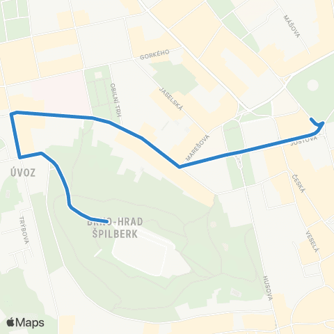 IDS JMK Česká - Hrad Špilberk map