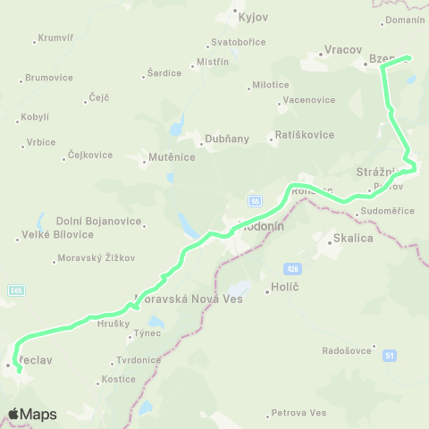 IDS JMK Náhradní Doprava Za Vlak S9 map