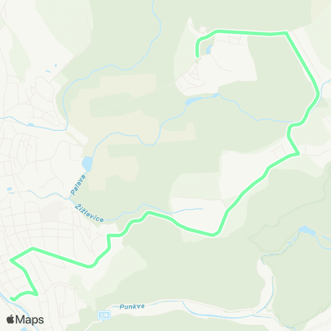 IDS JMK Blansko: Češkovice - Těchov - Autobusové Stanoviště map