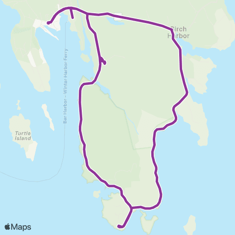 Island Explorer Schoodic map