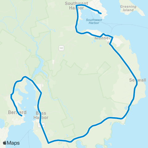 Island Explorer Tremont map