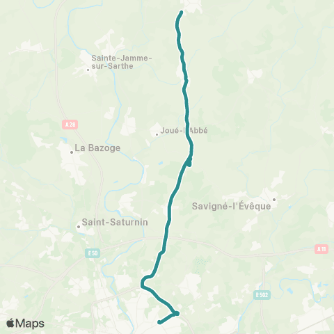 illyGO Ballon-St-Mars - Le Mans Maillets-Zamenhof T2 map