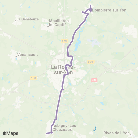 impulsyon Aubigny - Dompierre-sur-Yon map