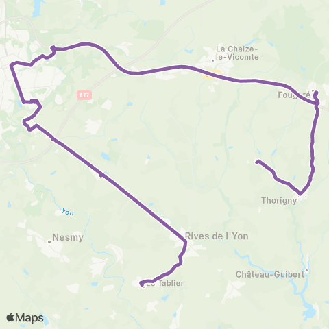 impulsyon Le Tablier / St Florent-des-Bois - Fougeré / Thorigny map