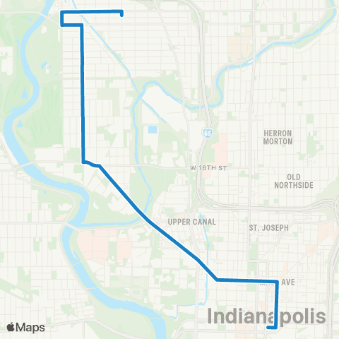 IndyGo Harding map