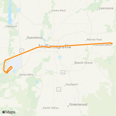 IndyGo Washington map