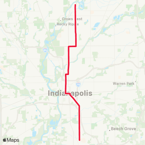 IndyGo Red Line map