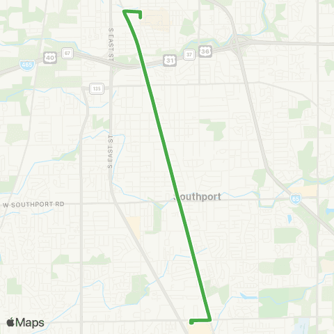 IndyGo South Madison map