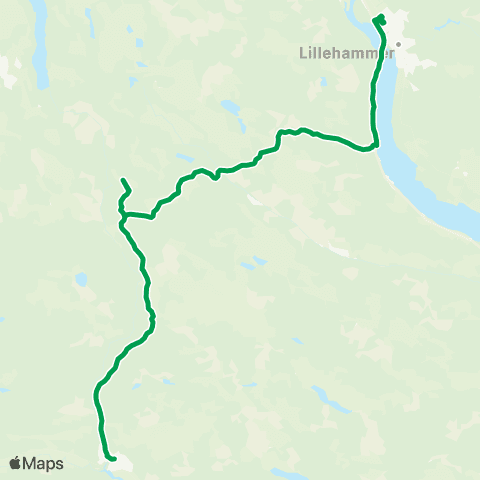 Innlandstrafikk Lillehammer-Dokka map