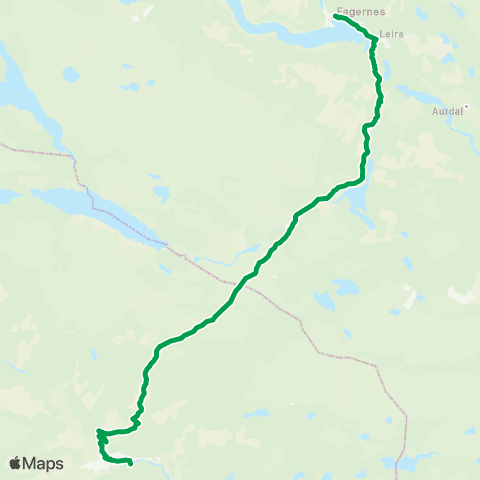 Innlandstrafikk Fagernes - Gol map
