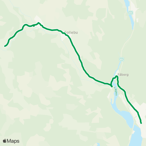 Innlandstrafikk Lillehammer - Seg Bru - Forset map