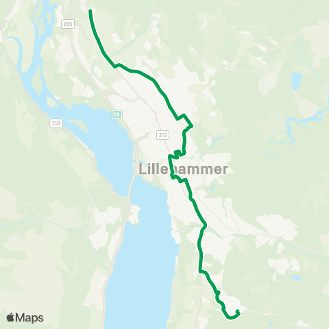 Innlandstrafikk INN Storhove - Søre Ål map