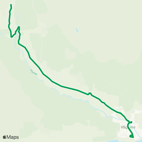 Innlandstrafikk Vågåmo - Skårvangen - Vågåmo map