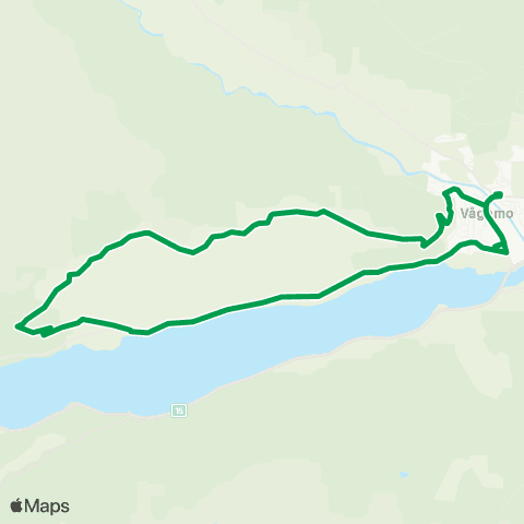 Innlandstrafikk Vågåmo - Nordherad - Vågåmo map