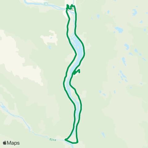 Innlandstrafikk Otta - Sjoa - Otta map