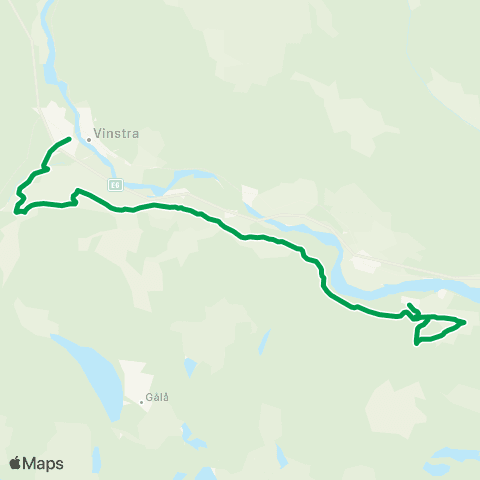 Innlandstrafikk Hundorp - Ruste - Vinstra map