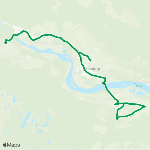 Innlandstrafikk Fryatun - Lia - Harpefoss map