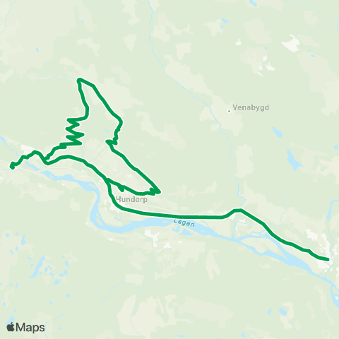 Innlandstrafikk Harpefoss - Kvarvet - Ringebu map