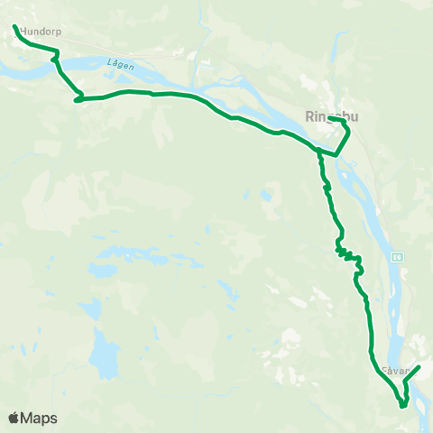 Innlandstrafikk Fåvang - Vestsida - Hundorp map