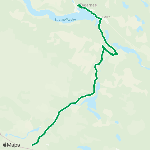 Innlandstrafikk Fagernes - Sanderstølen map