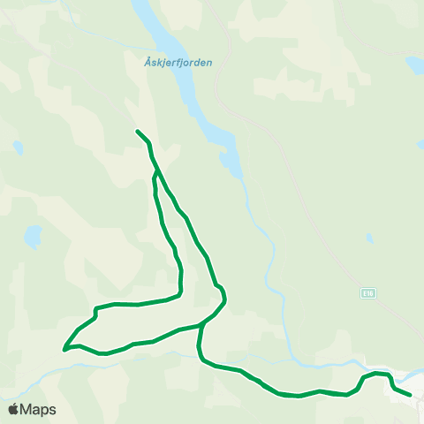 Innlandstrafikk Fagernes-Reinli-Bagn map