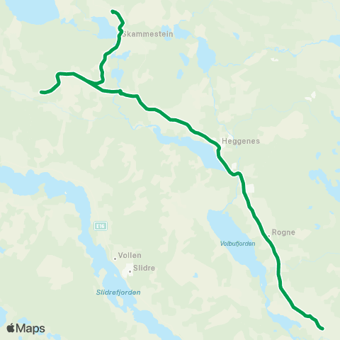 Innlandstrafikk Lidar - Øystre Slidre map