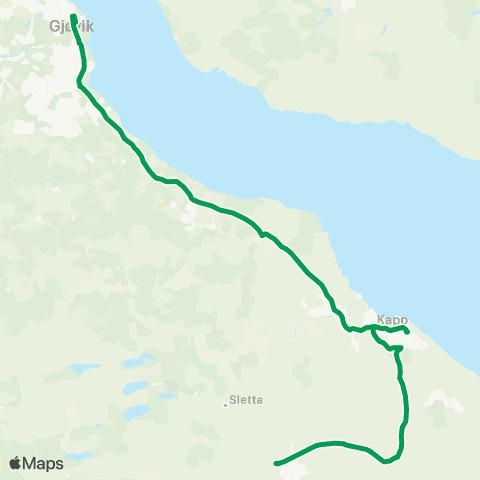 Innlandstrafikk Gjøvik-Kapp-Lena u.skole map