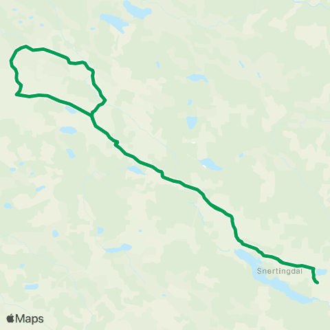 Innlandstrafikk Snertingdal sk-Forbrukslaget map