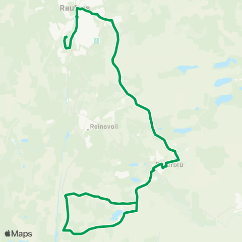 Innlandstrafikk Eina-Børsvoll-Raufoss map