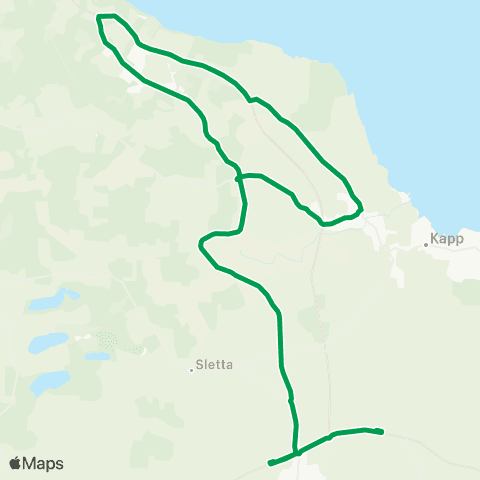 Innlandstrafikk Haugkrysset-Nordli skole-Lena map