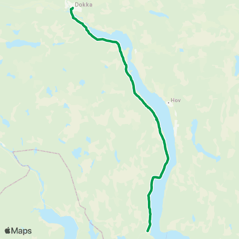 Innlandstrafikk Jevnaker-Bjoneroa-Dokka map