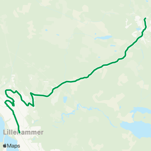 Innlandstrafikk Lillehammer - Nordseter map