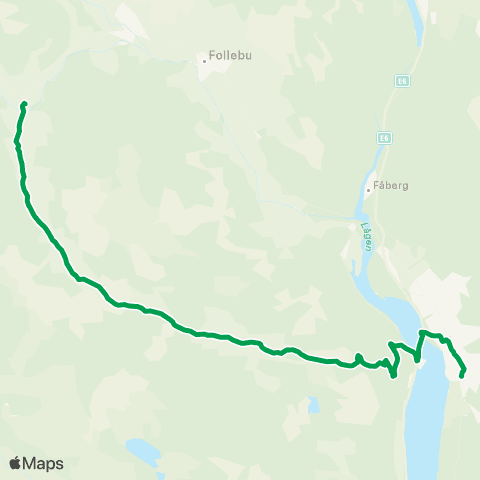 Innlandstrafikk Lillehammer skysstasjon - Fors map