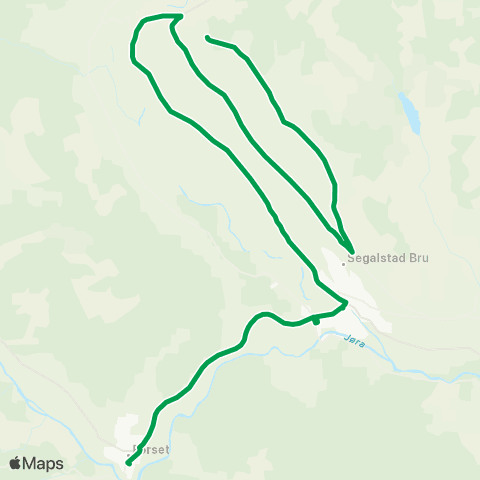 Innlandstrafikk Skjeggestadstuen - Forset map