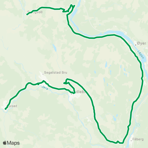 Innlandstrafikk Svingvoll Østringsvegen - Fors map