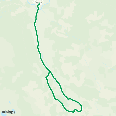 Innlandstrafikk Forsetskolene - Lillehammer sk map