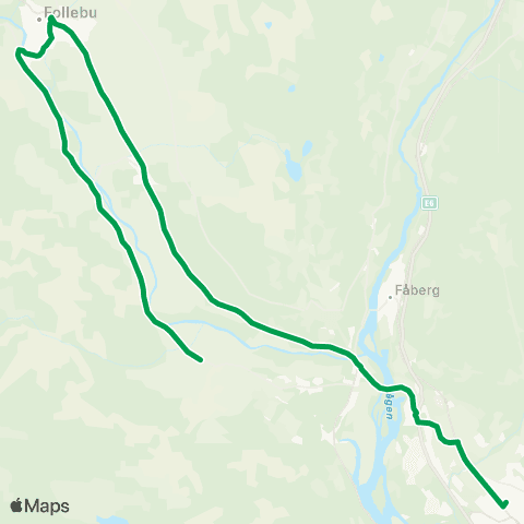 Innlandstrafikk Lillehammer vgs Nord Smestadvn map