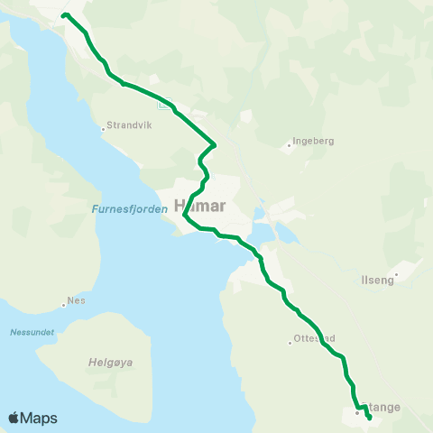 Innlandstrafikk Brumunddal - Stange vgs. map
